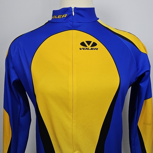 Voler women's Size 3XL 3/4 Zip Cycling Jersey Made in USA Blue Yellow and black - Picture 10 of 15